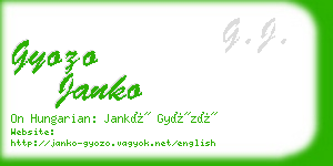 gyozo janko business card